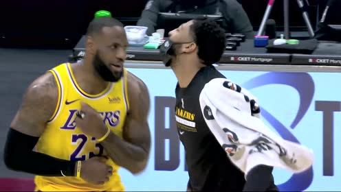 【NBA集锦】第一节就是全力詹 命中4记三分狂砍17分