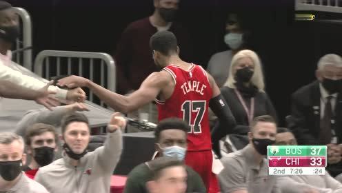 【NBA集錦】凱爾特人vs公牛 第2節(jié)原聲回放