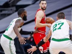 NBA常规赛：凯尔特人轻取公牛，双探花合砍50分！