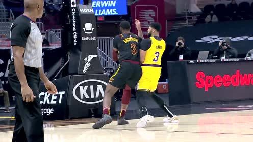 【NBA集锦】竞争最佳防守球员 浓眉哥篮下血帽庄神