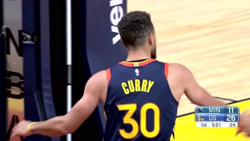【NBA集錦】球場(chǎng)小精靈！庫(kù)里閃轉(zhuǎn)騰挪換手上籃打進(jìn)加罰