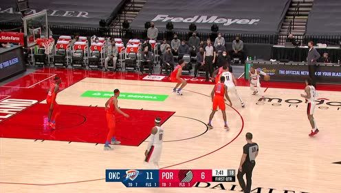 【NBA集錦】坎特籃下二次進(jìn)攻穩(wěn)穩(wěn)命中 亞歷山大外線三分予以還擊