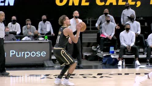 【NBA集锦】Logo Shot时间到 特雷-杨超远三分命中指了指出手的位置