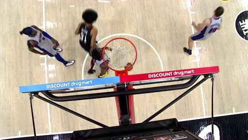 【NBA集錦】羅斯一個旋轉慘遭阿倫斷球 普林斯眼疾手快長傳多特森上籃輕取