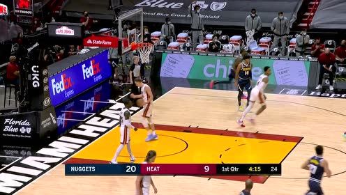 【NBA集錦】掘金三人連線 巴頓直殺籃下把球放進(jìn)