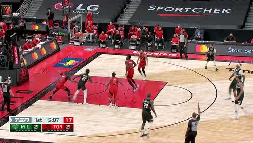 【NBA集錦】真就強(qiáng)行往籃下塞 米德?tīng)栴D連線字母哥空接暴扣