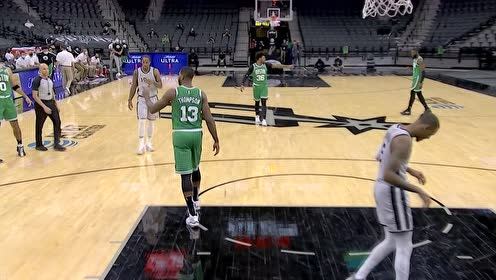【NBA集锦】团队运动的精髓！凯尔特人两次内传内轻松助攻汤普森上篮