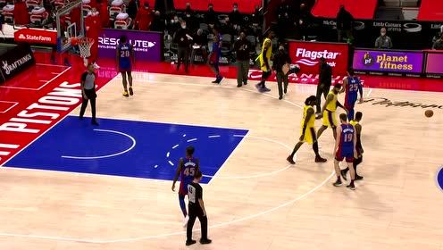 【NBA集锦】手感热得发烫! 詹姆斯弹无虚发三分继续轰进
