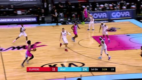 【NBA集锦】真是开了挂!文森特三分线急停出手弹无虚发