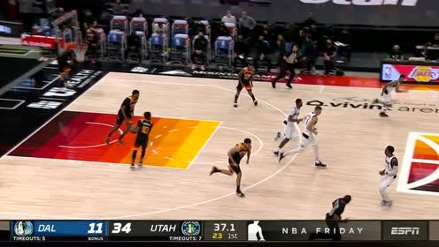 【NBA集锦】根本不给你落防机会 克拉克森三分线外两步命中转换三分