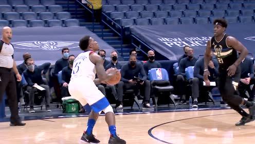 【NBA集錦】面對(duì)老東家毫不手軟 布萊德索弧頂自信出手三分一擊即中