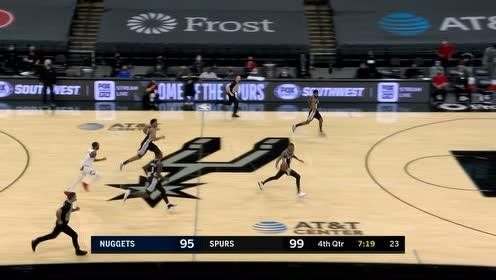 【NBA集锦】约老师传球直接送给约翰逊 马刺4打0反击默里轻松灌筐