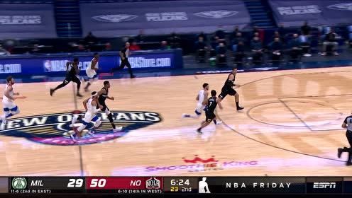 【NBA集錦】眼疾手快第一人 鮑爾疾馳沖破夾擊強(qiáng)硬上籃