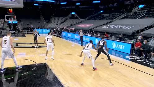 【NBA集锦】德罗赞轮番单打教育掘金 内线强上打进2+1