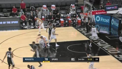 【NBA集锦】掘金vs马刺第3节 英文原声回放