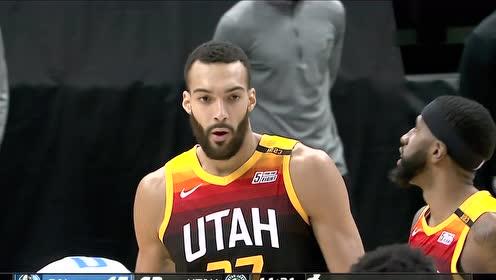 【NBA集锦】长人之间的对决 爵士成功跑成战术戈贝尔强吃波神
