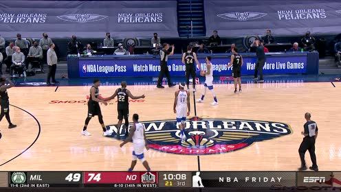 【NBA集錦】疼的血布直咧嘴 字母哥大步流星歐洲步上籃頂飛布萊德索