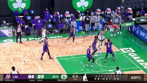 【NBA集锦】死里逃生！湖人最后一攻致命失误 绿军连续两次失绝杀