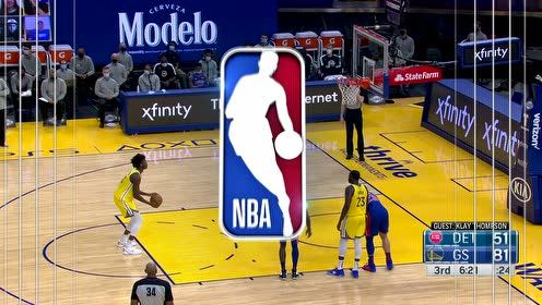 【NBA集錦】格林半場送出空接助攻 懷斯曼展現(xiàn)天賦隔扣2+1