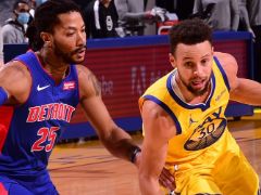 NBA精彩图片：常规赛库里28+5+7，勇士118-91击败活塞
