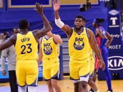 NBA常规赛：首节战罢，勇士29-17领先活塞