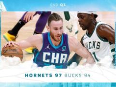 NBA常規(guī)賽：三節(jié)打完，黃蜂以97-94領先雄鹿3分！