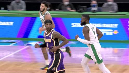 【NBA集锦】斯马特人缝闪转腾挪吸引火力 布朗接球腾空出手打进反击