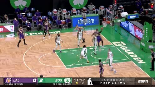 【NBA集锦】出场即巅峰 詹皇箭步穿云滑翔劈扣赢得开门红
