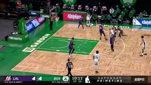 【NBA集锦】在你头顶秀操作 浓眉篮下扬臂摘板补篮命中不留余地