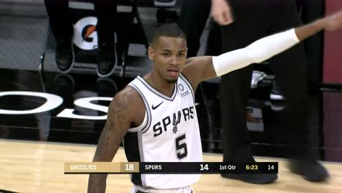【NBA集錦】灰熊vs馬刺 第1節(jié)英文原聲回放
