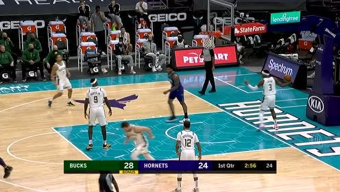 【NBA集錦】打得就是精銳 黃蜂一波12-0沖擊波打懵雄鹿