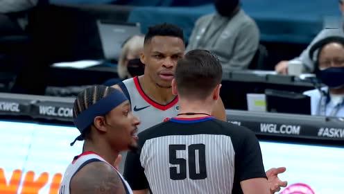 【NBA集锦】有点上头了 威少命中2+1后起冲突布朗威少双双被判技术犯规