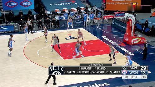 【NBA集锦】欧文极限转身后仰美如画 高难度中距离空心命中