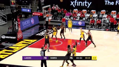 【NBA集錦】有點(diǎn)瀟灑 詹姆斯后撤步小漂移三分入網(wǎng)！