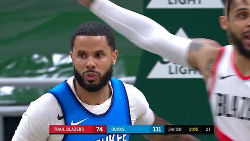 【NBA录像回放 国语】开拓者vs雄鹿精华回放 字母哥18分雄鹿大胜开拓者止连败