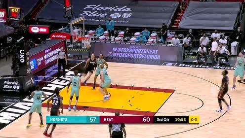 【NBA集錦】巴特勒翻身后仰中投壓哨 格拉漢姆底角開(kāi)炮三分還擊
