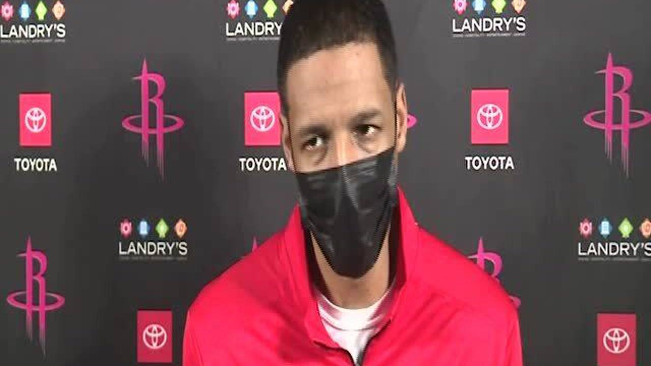 【NBA集锦】28记三分破队史纪录！火箭主帅：感谢队员们很团结 他们太棒了