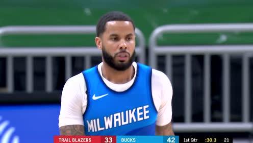 【NBA集錦】與時間賽跑！雄鹿首節(jié)最后時刻中投+兩記暴扣肆虐戰(zhàn)場