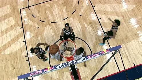 【NBA集锦】刘易斯突破上篮不中 哈特追身其后双手补扣送惊喜