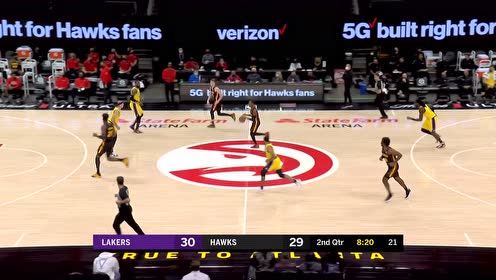 【NBA集錦】前場(chǎng)5打4再虐湖人內(nèi)線 亨特助飛科林斯空接再扣