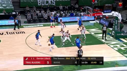 【NBA集錦】延續(xù)上場手感！利拉德狀態(tài)火熱超遠三分隨手就有