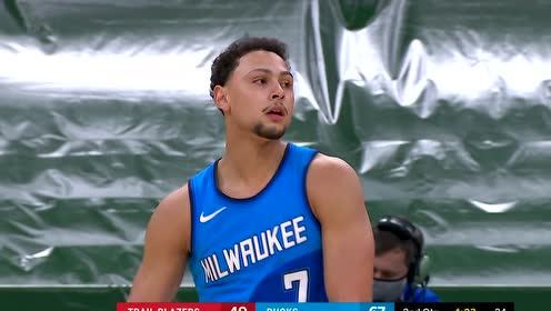【NBA集錦】米德爾頓鉚足勁揮臂長傳 福布斯底角急停三分穩(wěn)穩(wěn)命中