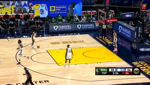 【NBA集锦】库里手感火爆单节17分 4记三分射穿凯尔特人
