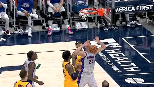 【NBA集锦】埋伏内线骤起发难 普拉姆利旱地拔葱补扣炸筐