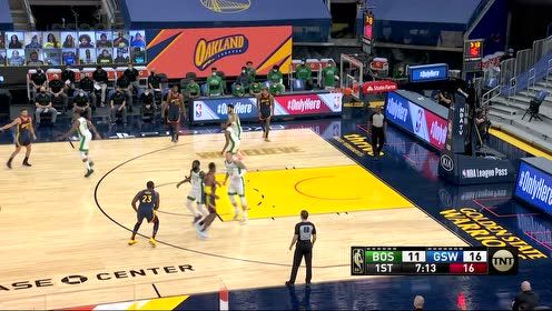【NBA集锦】给杨毅看笑了!汤普森不看球贴身盯库里