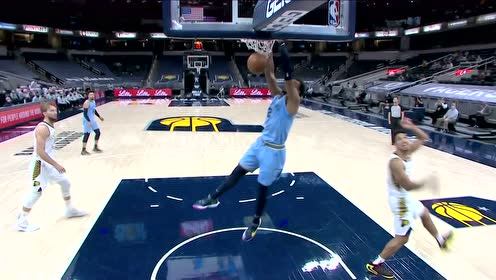 【NBA集錦】莫蘭特絕境逢生送妙傳 提爾曼旱地拔蔥雙手暴扣