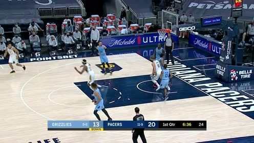 【NBA集錦】薩博尼斯單打吉昂勾手不中 自投自搶單手補(bǔ)扣