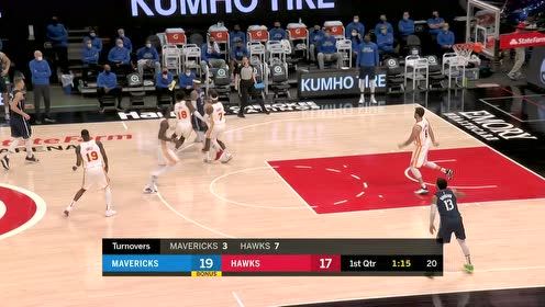 【NBA集錦】抓住失誤推反擊 東契奇大步流星歐洲步上籃打進