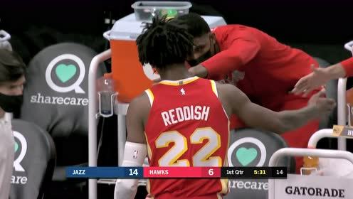 【NBA集錦】雷迪什搶斷之后無球快下 接隊友傳球完成雙手暴扣