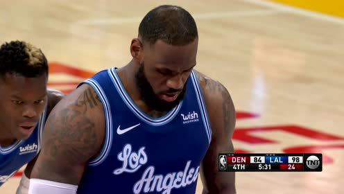 【NBA集锦】詹姆斯无解突破掘金完全没辙 生突强吃再进2+1